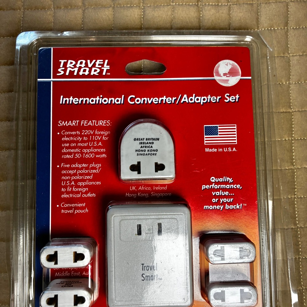 Travel Smart International Converter Adapter‎ Set 50-1600W 220V to 110V TSM-12CK